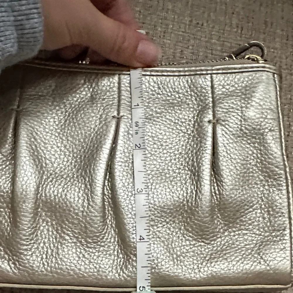 Cole Haan Metallic Gray Wristlet